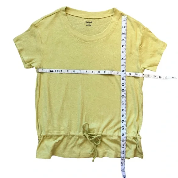 NWT Madewell Drawstring T-Shirt in Crisp Pear Size S - Picture 5 of 7
